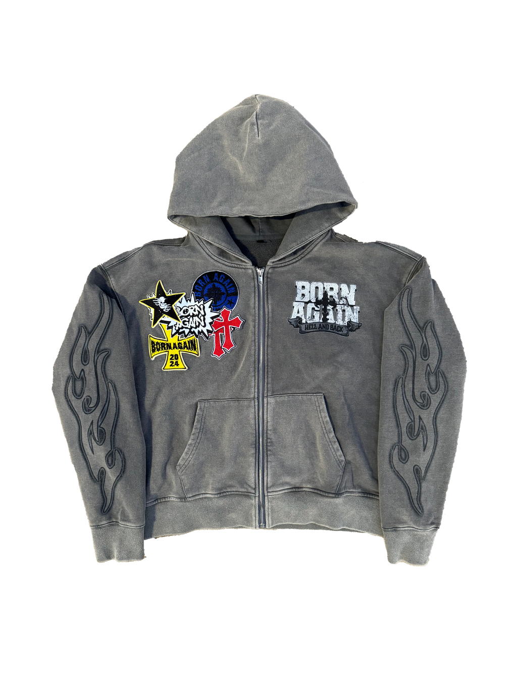 Hell & Back Zip Up (Grey)