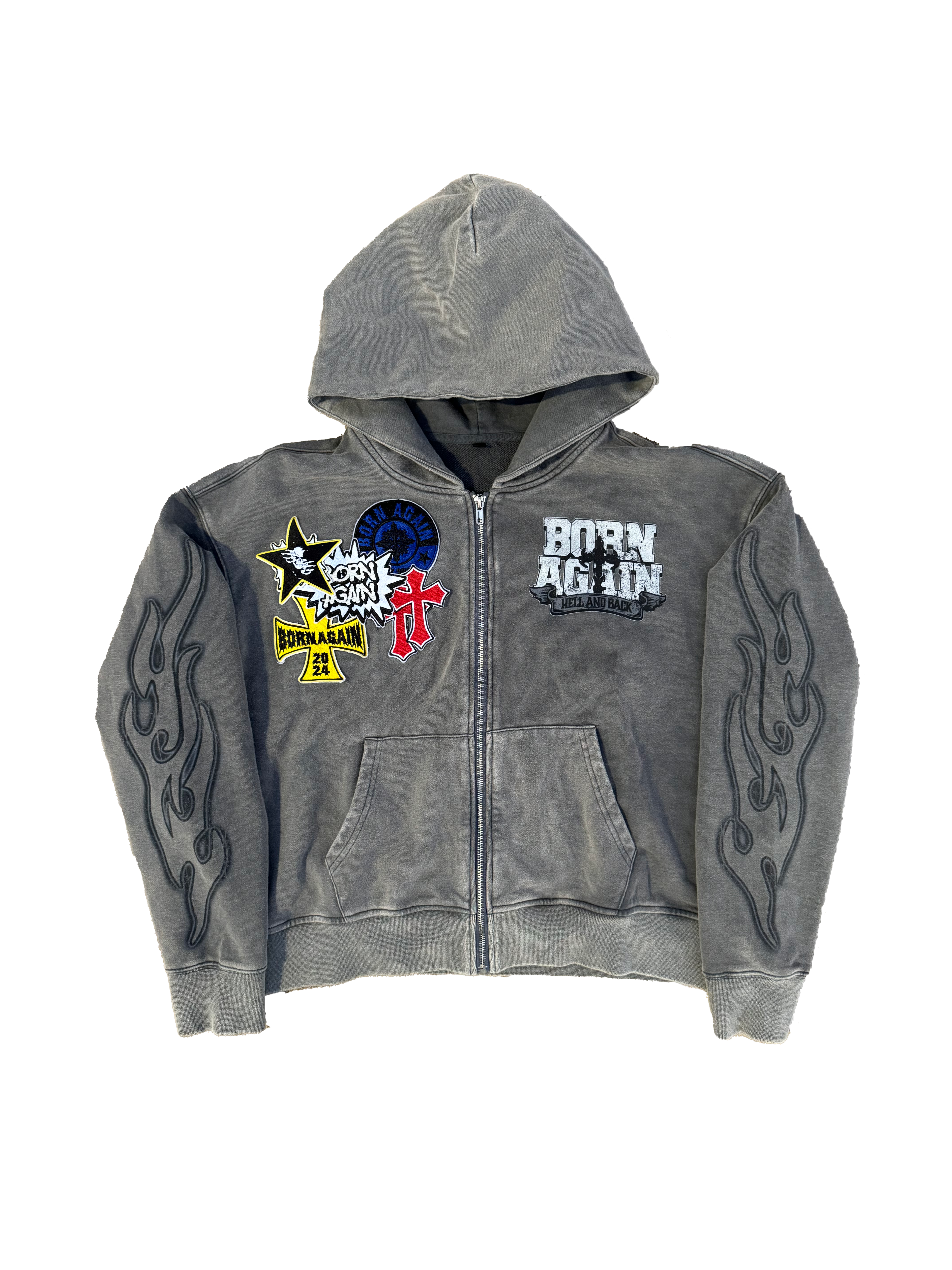 Hell & Back Zip Up (Grey)