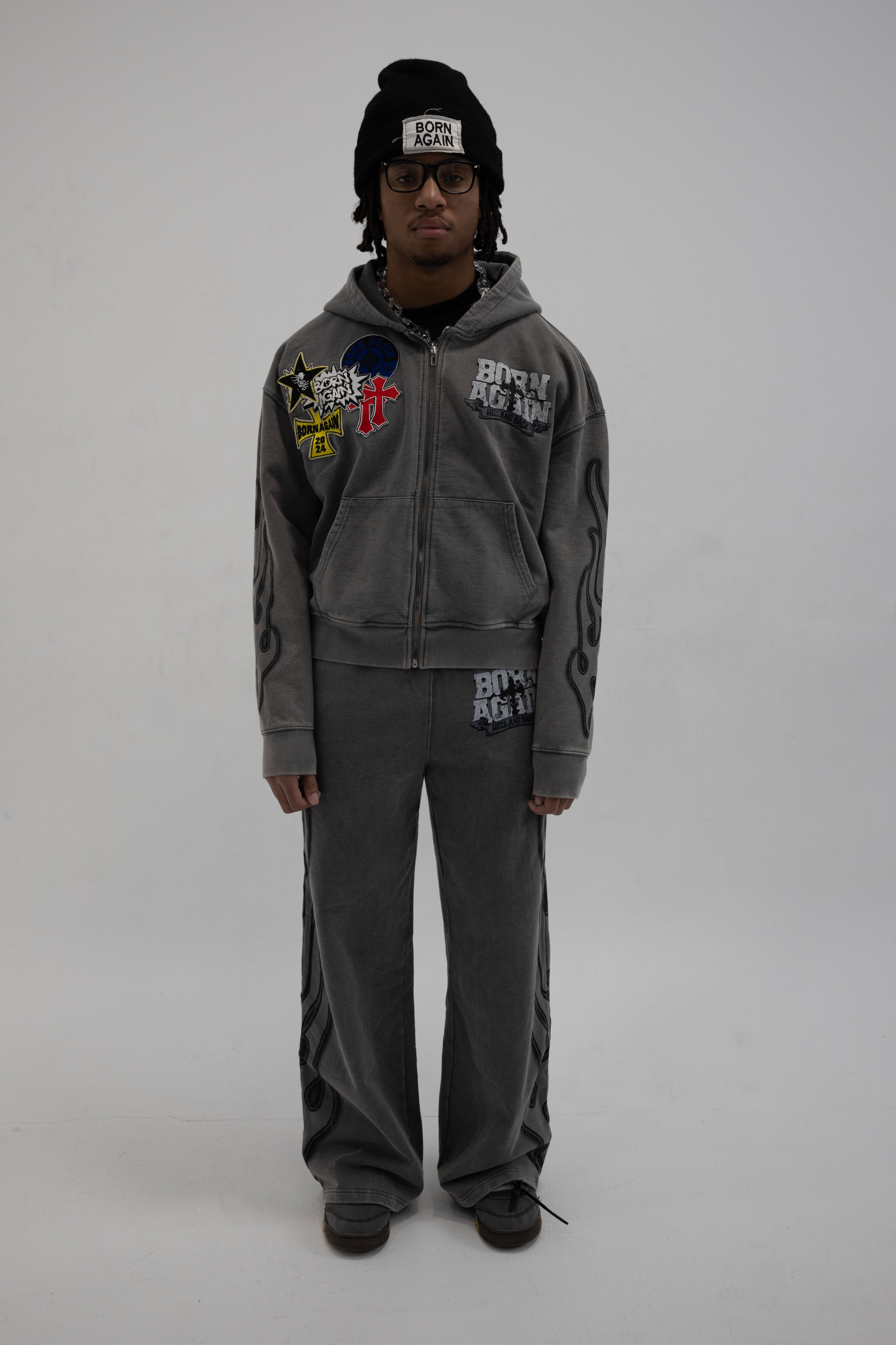 Hell & Back Zip Up (Grey)