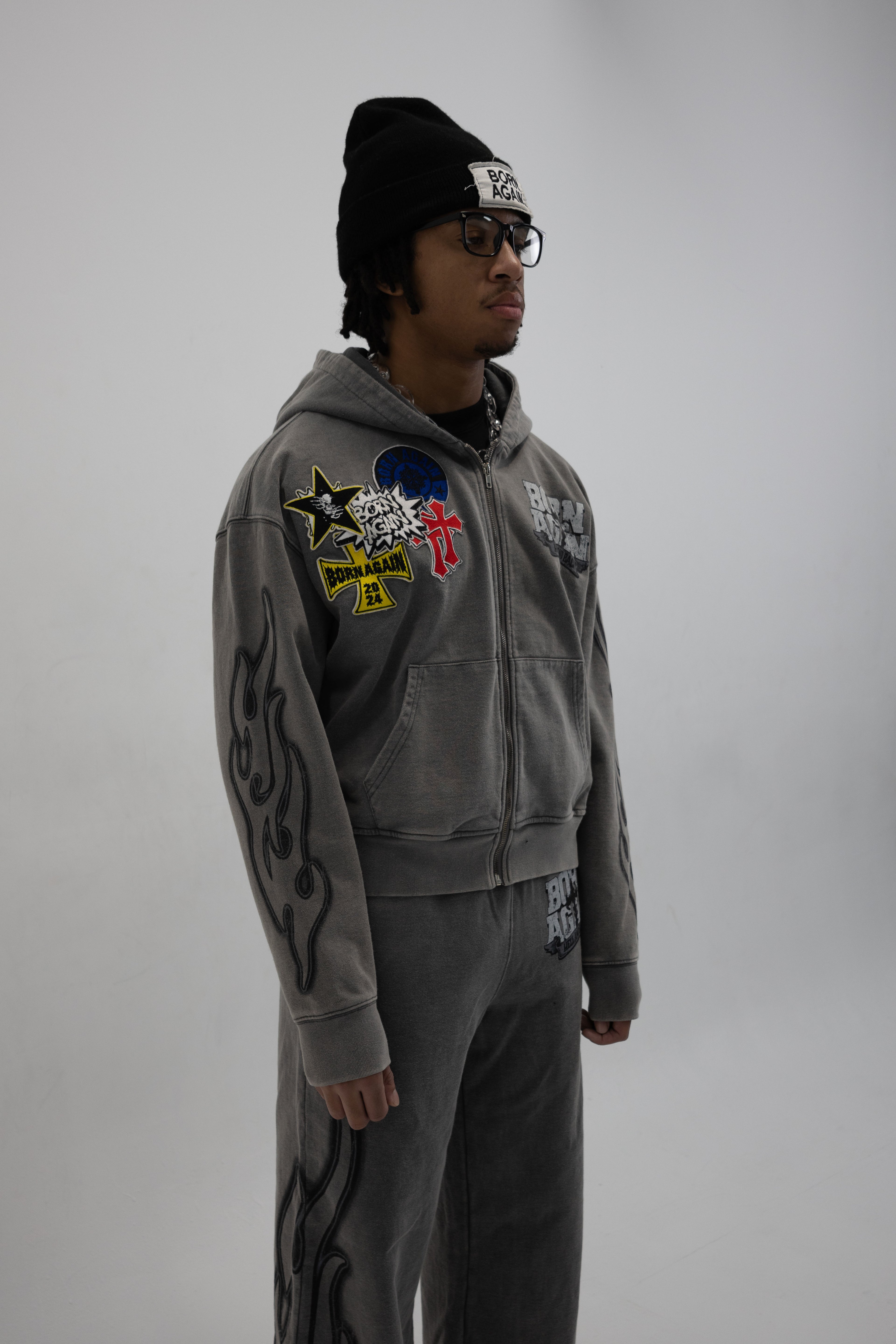 Hell & Back Zip Up (Grey)