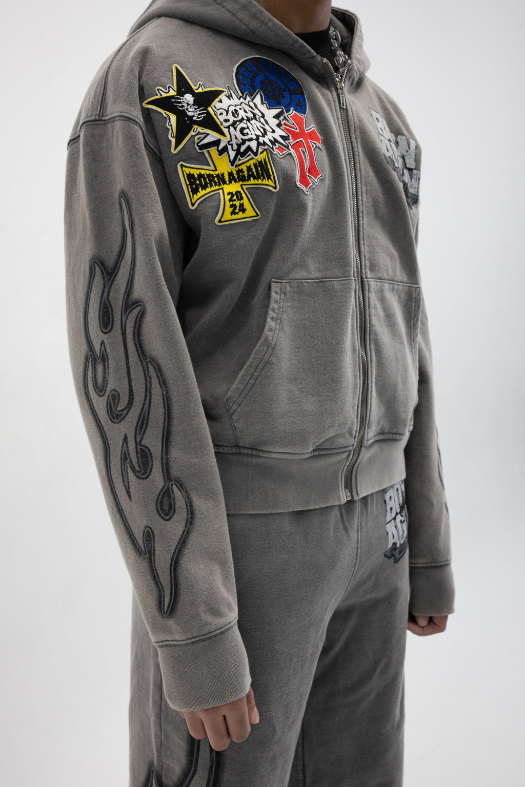 Hell & Back Zip Up (Grey)