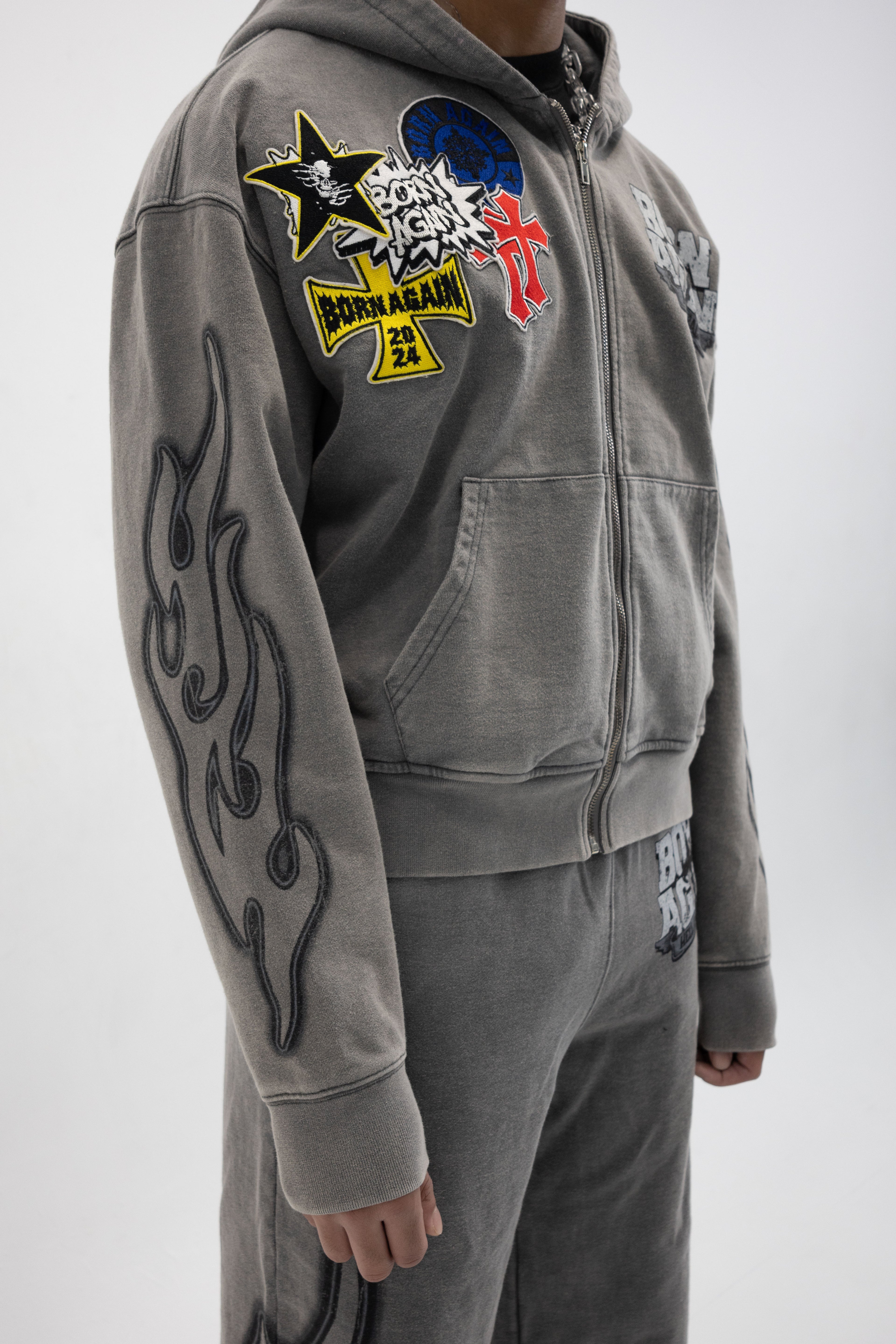 Hell & Back Zip Up (Grey)