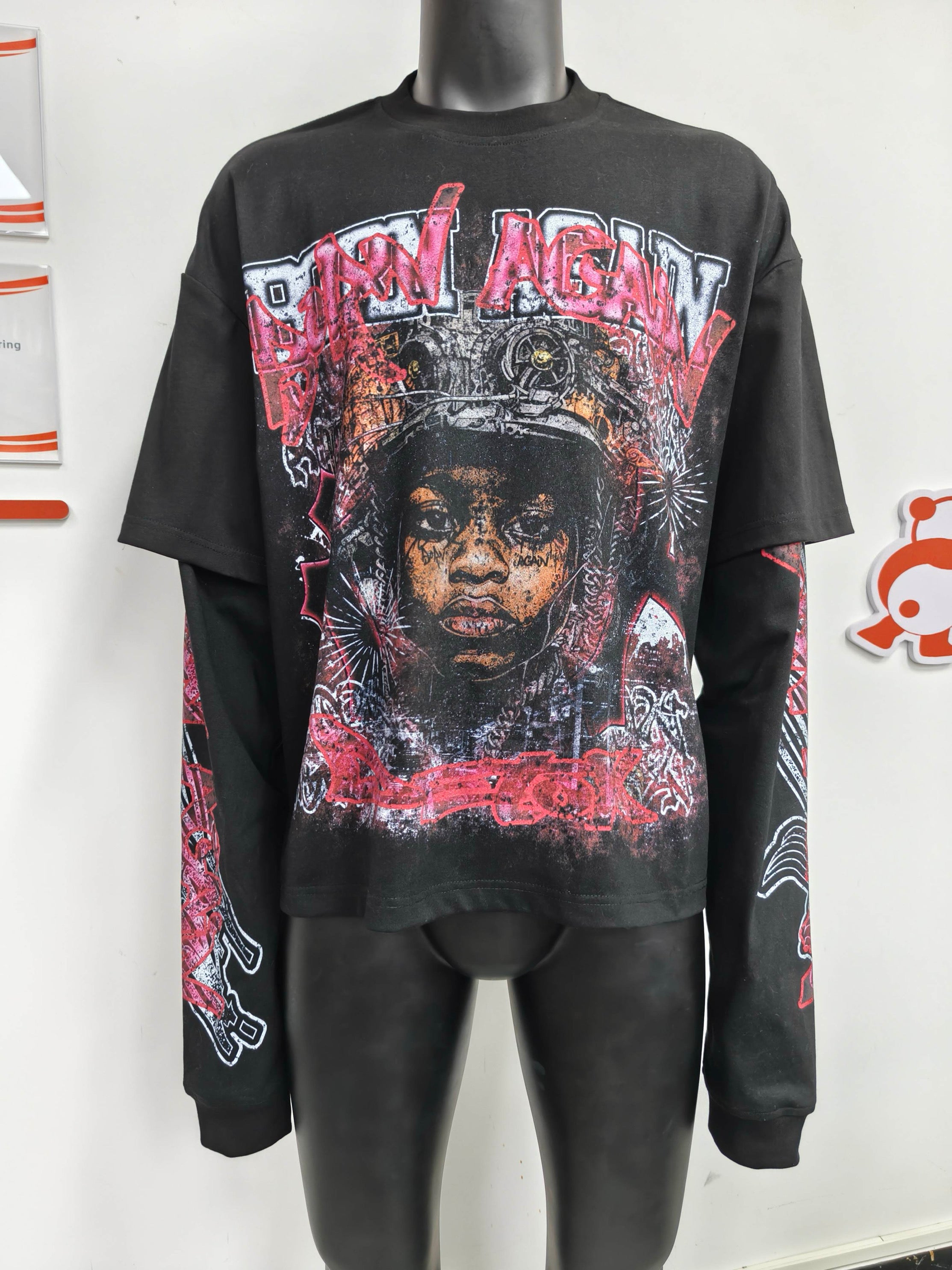 Born Again Double Layered Tee (Red)