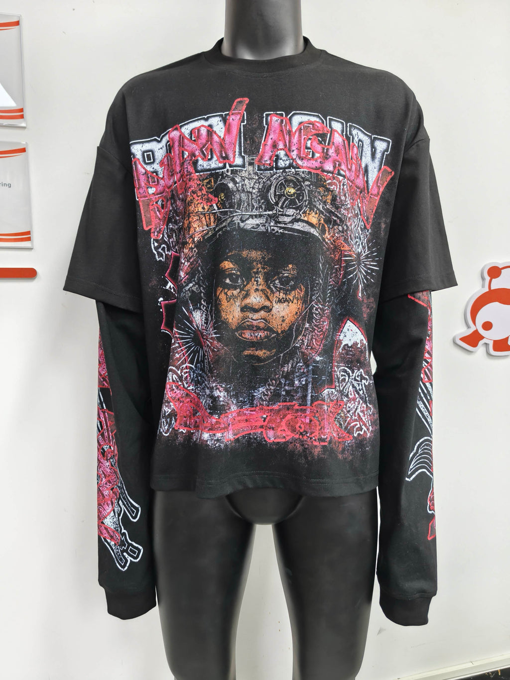 Born Again Double Layered Tee (Red)