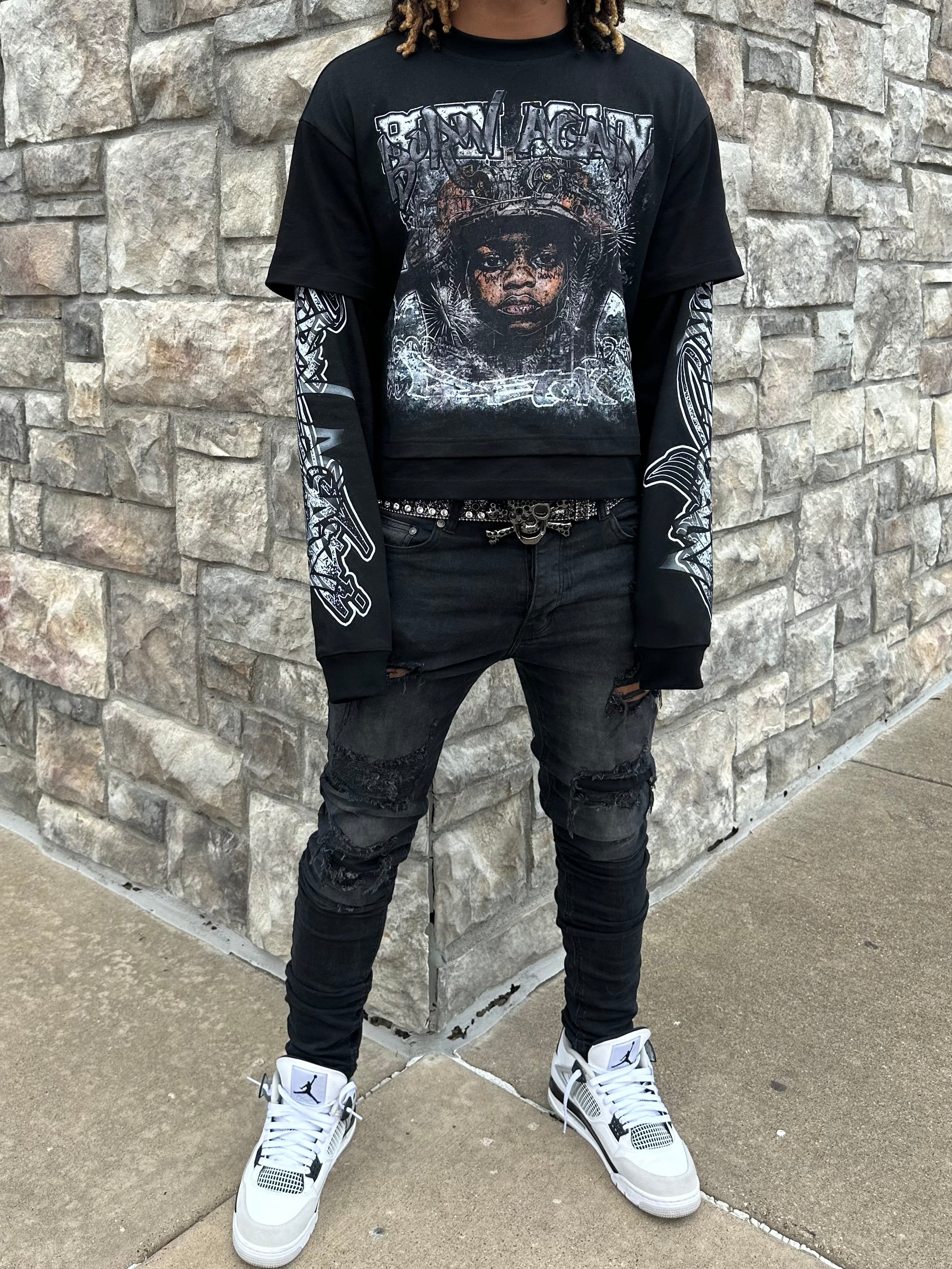 Born Again Double Layered Tee (White)