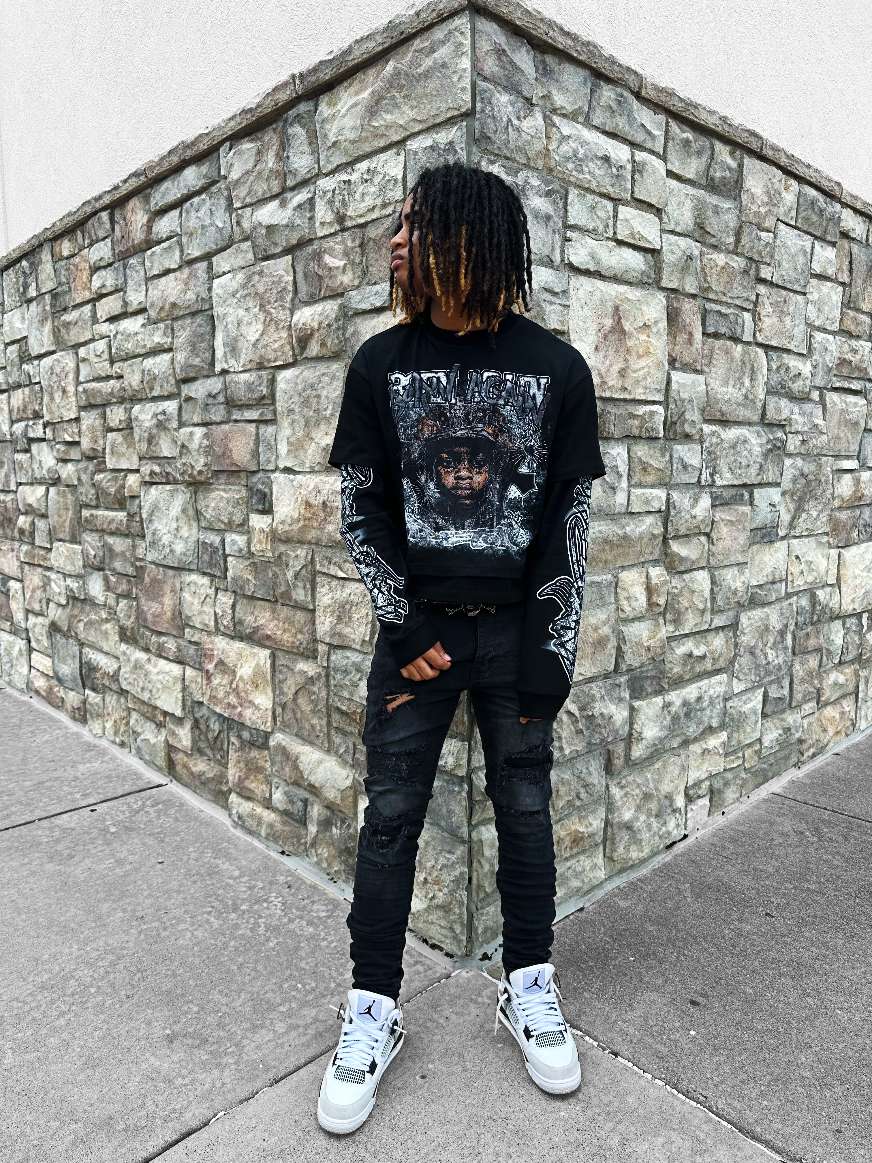 Born Again Double Layered Tee (White)